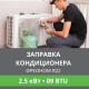 Заправка кондиционера Ballu фреоном R22 до 2.5 кВт (09 BTU)